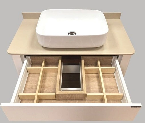 Тумба-умывальник напольная Comforty Лондон 90-2 белый/бежевый 00004138841CF