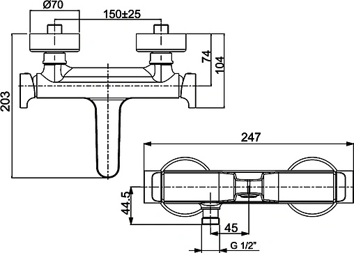 Смеситель для ванны Fima Carlo Frattini Next хром F3934/1CR