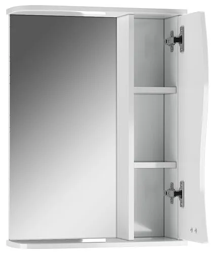 Шкаф-зеркало Айсберг Волна 50 R белый DA1043HZ