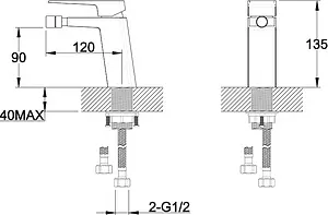 Смеситель для биде BelBagno Arlie хром ARL-BD-CRM Смеситель для биде BelBagno Arlie хром ARL-BD-CRM, 2