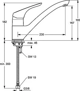 Смеситель для кухни Ideal Standard Cerasprint new хром B5344AA, 2