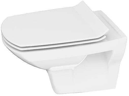 Комплект 6 в 1 Cersanit Carina New Clean On S-SET-CARC/LPRO/S-DL/Pi-W с кнопкой Pilot BU-PIL/WHG/GL белый глянцевый