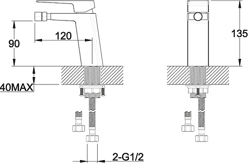 Смеситель для биде BelBagno Arlie хром ARL-BD-CRM