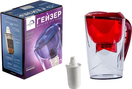 Фильтр-кувшин Гейзер Аквариус 62025 красный
