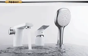 Смеситель на борт ванны на 3 отверстия D&K Berlin Steinbeis белый/хром DA1434916 Смеситель на борт ванны на 3 отверстия D&K Berlin Steinbeis белый/хром DA1434916, 5