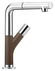 Смеситель для кухни с выдвижным изливом Blanco Yovis-S кофе 518299 Смеситель для кухни с выдвижным изливом Blanco Yovis-S кофе 518299, 1