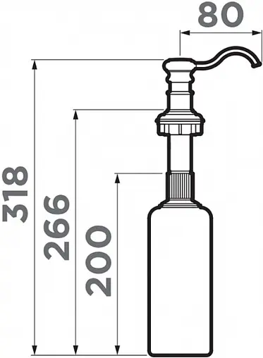 Дозатор Omoikiri OM-01-GR leningrad grey 4995032 Дозатор Omoikiri OM-01-GR leningrad grey 4995032