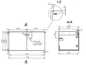 Тумба под умывальник подвесная Cersanit Colour 80 белый 64259 Тумба под умывальник подвесная Cersanit Colour 80 белый 64259, 2