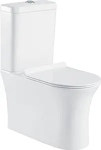 Унитаз-компакт безободковый BelBagno Ancona белый BB1224CPR-P+BB1224T Унитаз-компакт безободковый BelBagno Ancona белый BB1224CPR-P+BB1224T, 1