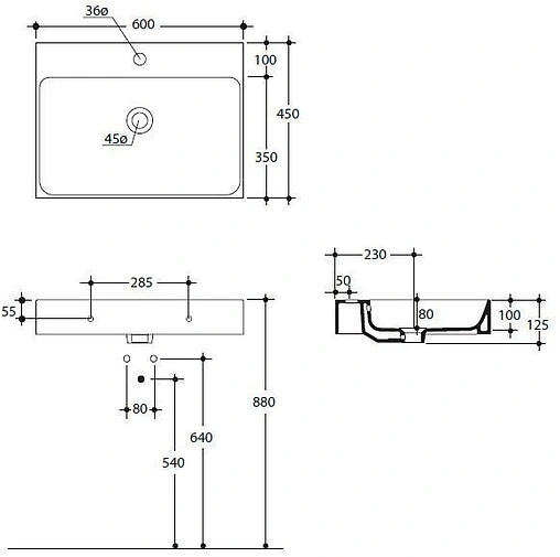 Раковина Kerasan Cento 60 белый 353101*1