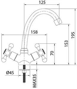 Смеситель для раковины Milardo Duplex хром DUPSB00M01 Смеситель для раковины Milardo Duplex хром DUPSB00M01, 2