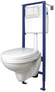 Комплект 6 в 1 Cersanit Delfi S-SET-DEL/Vec/TPL/En-Wh-w с кнопкой Enter BU-ENT/WH белый глянцевый, 1