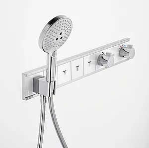 Термостат для 4 потребителей Hansgrohe RainSelect чёрный/хром 15357600, 4
