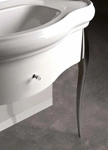 Консоль напольная Kerasan Retro 100 белый/хром 7363K7