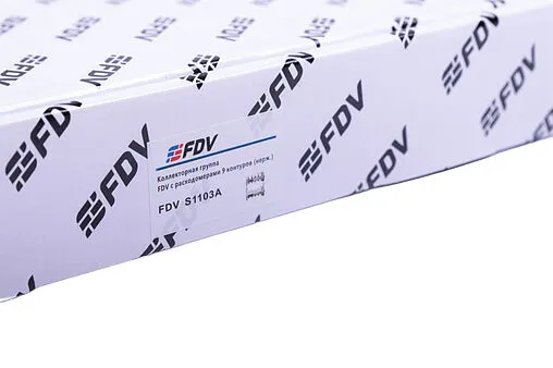 Группа коллекторная с расходомерами 9 отводов 1&quot;в/в x ¾&quot;ек FDV S1103C-2/9