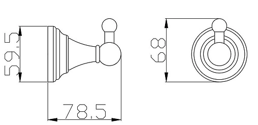 Крючок Rav Slezak Morava retro золото MKA0100Z