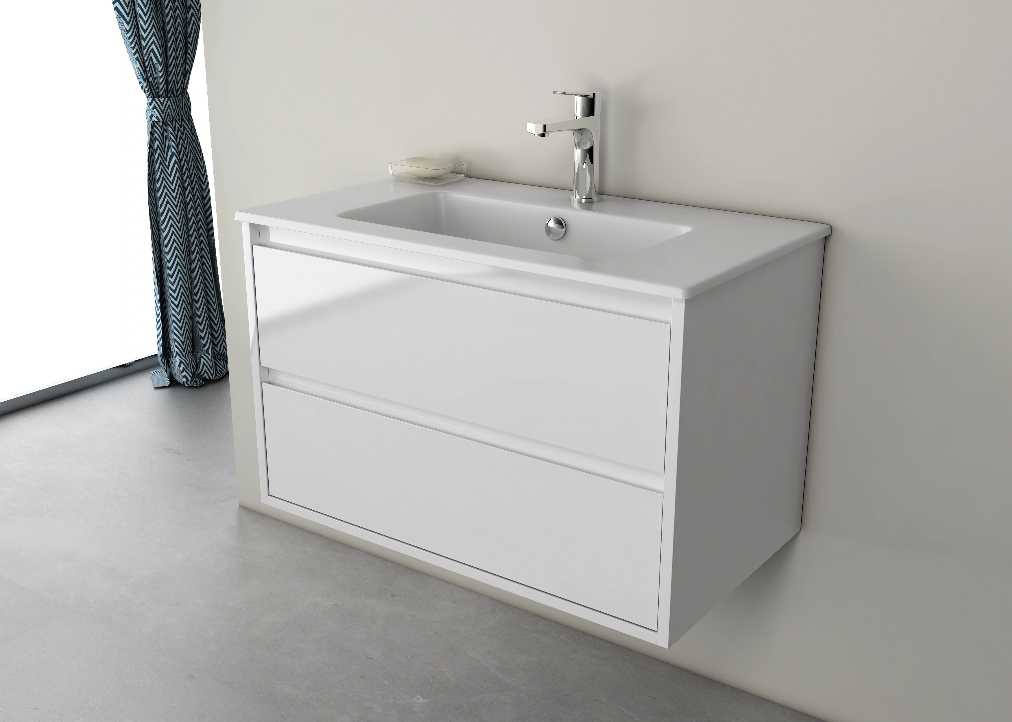 Тумба под умывальник подвесная Isvea Pro 100 белый 21MG1001100I