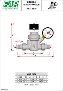 Редуктор давления мембранный ½&quot; Far FA 2879 12, 2