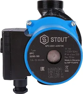 Насос циркуляционный Stout 32/80-180 SPC-0001-3280180 Насос циркуляционный Stout 32/80-180 SPC-0001-3280180, 2
