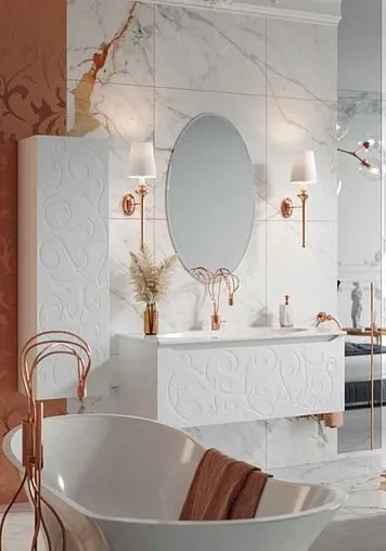 Тумба под умывальник подвесная Clarberg Elegance Т12м белый EL0112 Тумба под умывальник подвесная Clarberg Elegance Т12м белый EL0112