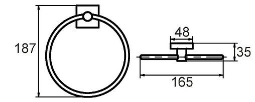 Полотенцедержатель Milardo Amur хром AMUSM00M52