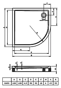 Поддон для душа Riho Davos 285 D002020005 Поддон для душа Riho Davos 285 D002020005, 2