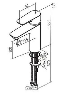 Смеситель для раковины Damixa Origin Top хром 830210000 Смеситель для раковины Damixa Origin Top хром 830210000, 2