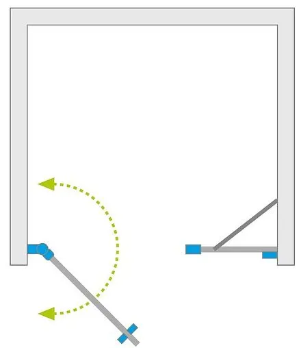 Дверь в нишу 1000мм прозрачное стекло Radaway NES Black DWS I 100 L 10028100-54-01L