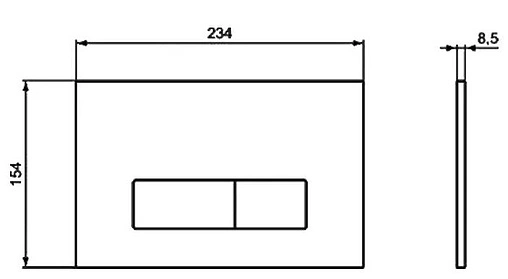 Клавиша смыва для унитаза Ideal Standard Oleas M2 R0121AA хром глянцевый