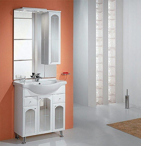 Тумба под умывальник напольная Aquaton Эмилья 75 белый 1A056801EJ010