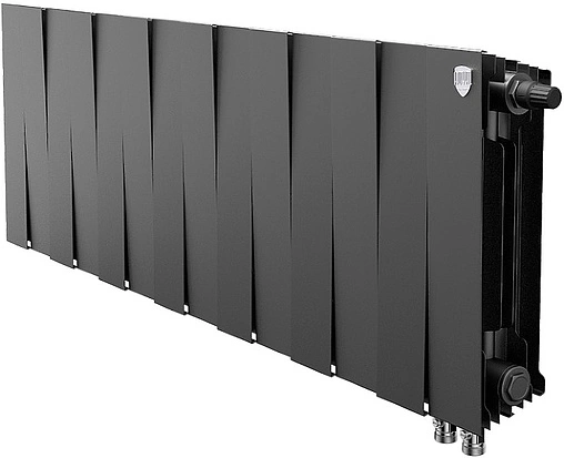 Радиатор биметаллический 14 секции нижнее правое подключение Royal Thermo PianoForte VD 300 Noir Sable RTPNSVDR30014