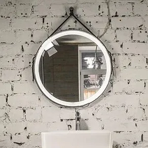 Зеркало на ремне с подсветкой Jorno Wood 60 коричневый Wood.02.60/ТК Зеркало на ремне с подсветкой Jorno Wood 60 коричневый Wood.02.60/ТК, 4