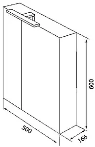Шкаф-зеркало IDDIS New Mirro 50 белый NMIR502i99, 2