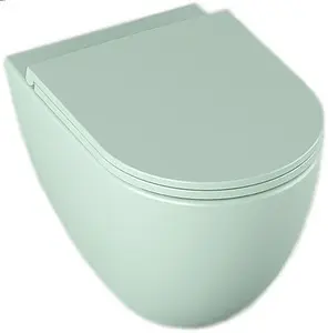 Унитаз подвесной безободковый ISVEA Infinity мятный 10NF02001SV-2T Унитаз подвесной безободковый ISVEA Infinity мятный 10NF02001SV-2T, 1