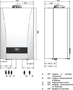 Настенный конденсационный газовый котел одноконтурный турбированный 31кВт Baxi ECO NOVA 1.31F 100023035, 2