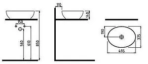 Раковина Bien Motto 50 белый MTLG05002FD0W5000, 2