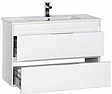 Тумба-умывальник Aquanet Тулон 100 белый 00183396+00182321