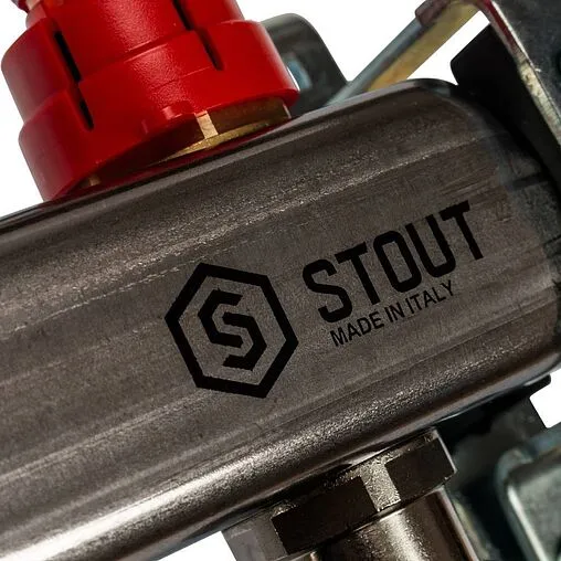 Группа коллекторная с расходомерами 10 отводов 1"в/в x ¾"ек Stout SMS 0917 000010