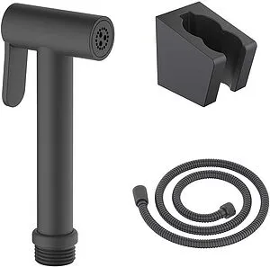 Гигиенический душ с держателем Aquatek чёрный матовый AQ2054MB, 1