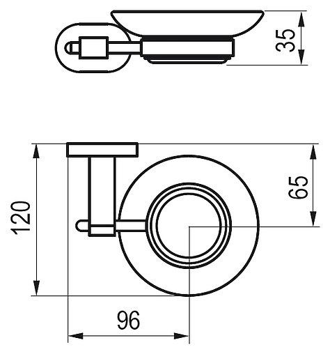 Мыльница Ravak Chrome хром X07P187