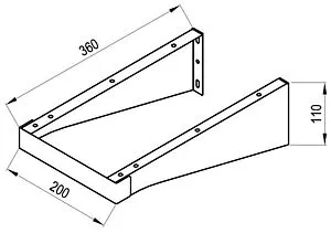 Кронштейн для столешницы Ravak Balance / Comfort 1200 чёрный X000001375, 2