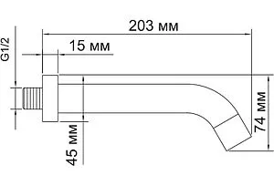 Излив для скрытого монтажа Wasserkraft хром A018, 2