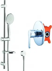 Смеситель для душа скрытого монтажа Swedbe Platta хром 5528, 1