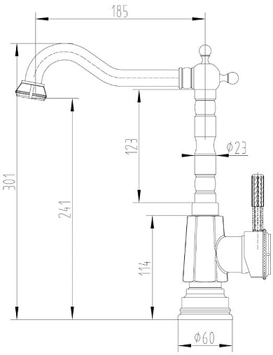 Смеситель для кухни Lemark Jasmine черная бронза LM6605ORB