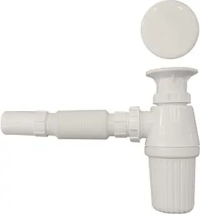 Сифон бутылочный для раковины Serel белый TP08 Сифон бутылочный для раковины Serel белый TP08, 1