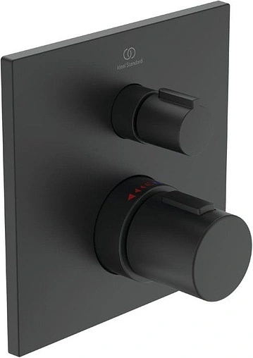 Термостат для 1 потребителя Ideal Standard Ceratherm T100 чёрный матовый A6956XG