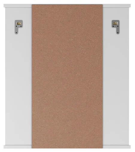 Шкаф-зеркало Айсберг Волна 2-60 L белый DA1040HZ