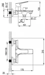 Смеситель для ванны SMARTsant Рокет хром SM323503AA Смеситель для ванны SMARTsant Рокет хром SM323503AA, 2