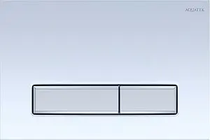 Клавиша смыва для унитаза Aquatek Slim KDI-0000030 кнопки/хром глянцевый, панель/стекло белый Клавиша смыва для унитаза Aquatek Slim KDI-0000030 кнопки/хром глянцевый, панель/стекло белый, 1