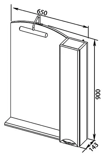 Шкаф-зеркало Aquanet Асти 65 белый 180075